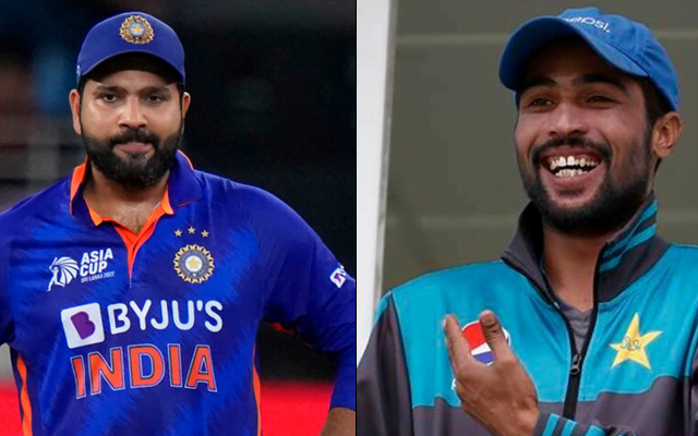 Mohammed Amir and Rohit Sharma