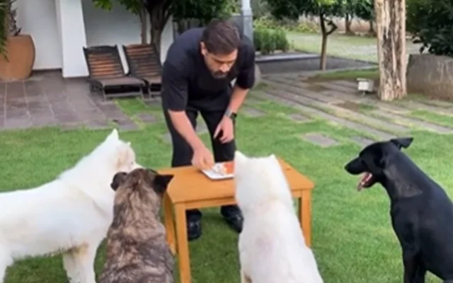 MS Dhoni celebrating his 42nd birthday