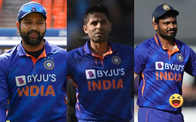 Rohit Sharma, Suryakumar Yadav and Sanju Samson