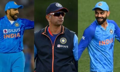 Rohit Sharma, Rahul Dravid and Virat Kohli