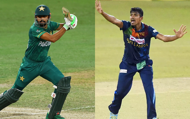 Babar Azam and Mahesh Theekshana