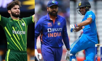 Shaheen Shah Afridi, Rohit Sharma and Shubman Gill