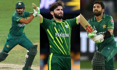 Babar Azam, Shaheen Afridi, and Mohammed Rizwan