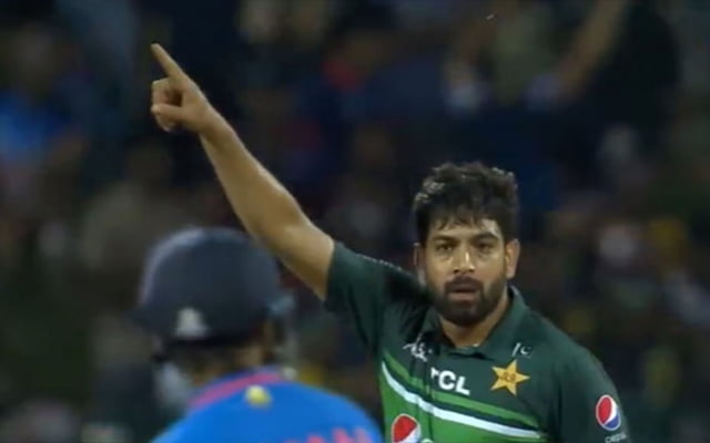 Haris Rauf's aggressive send-off