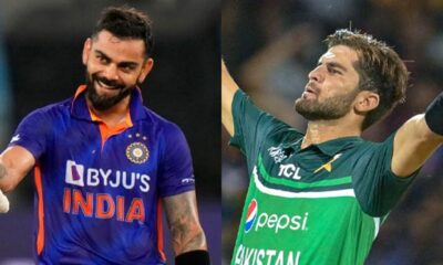 Virat Kohli and Shaheen Afridi