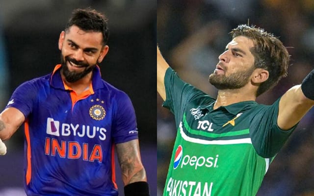 Virat Kohli and Shaheen Afridi