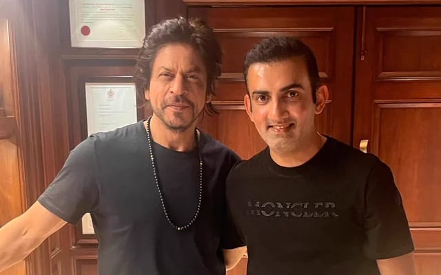 Gautam Gambhir and Shah Rukh Khan