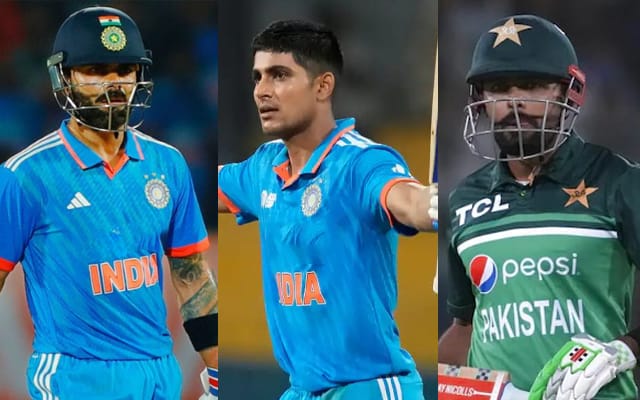 Virat Kohli, Shubman Gill and Babar Azam