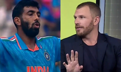 Aaron Finch and Jasprit Bumrah