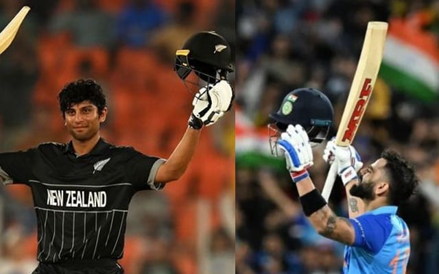 Rachin Ravindra and Virat Kohli