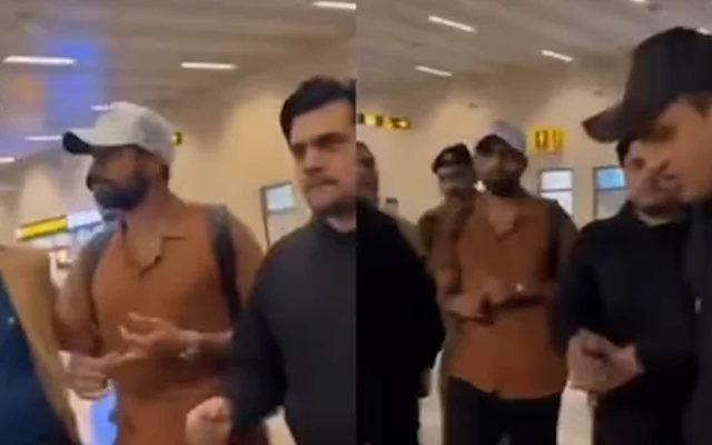 Babar Azam at airport