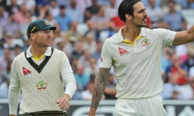 Mitchell Johnson and David Warner