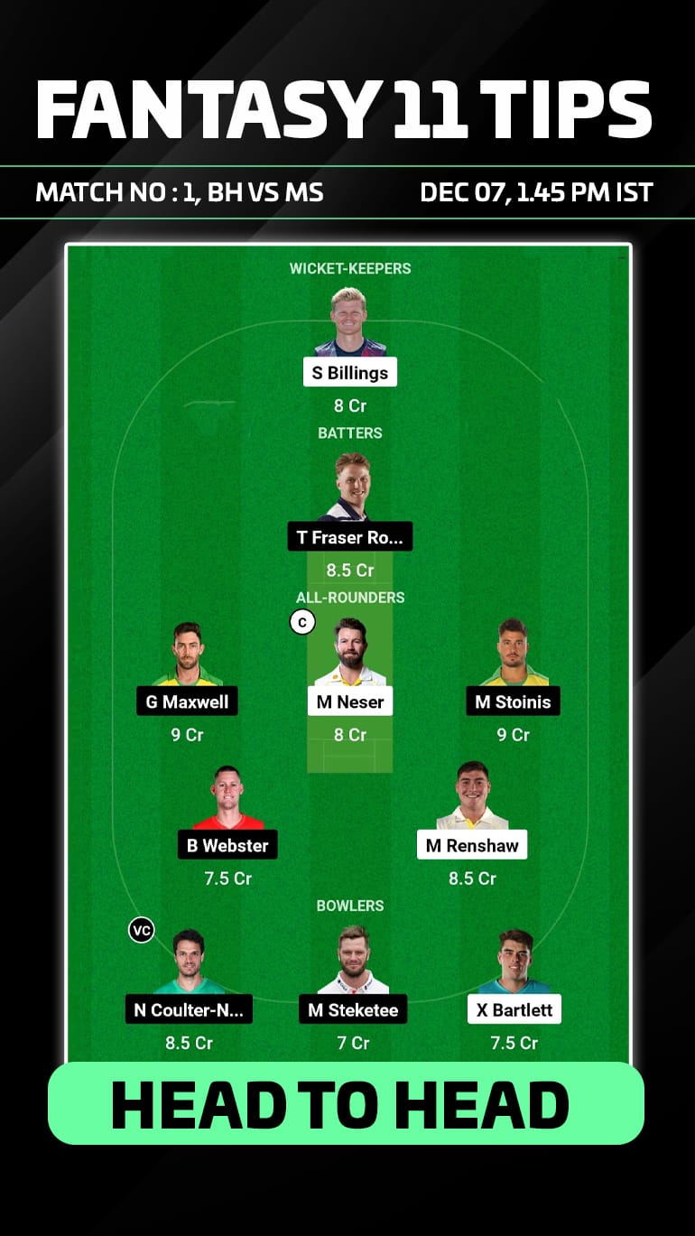 BRH vs MLS Dream11