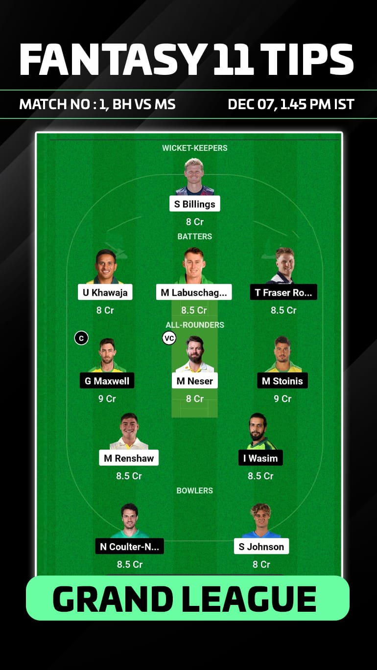 BRH vs MLS Dream11