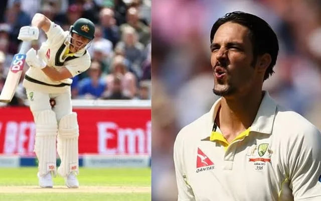 Mitchell Johnson and David Warner
