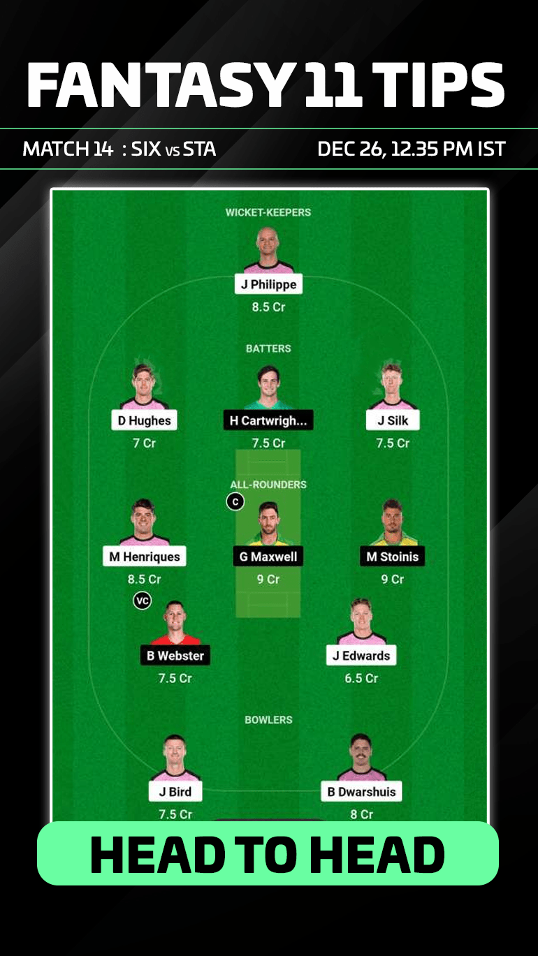 SIX vs STA Dream11