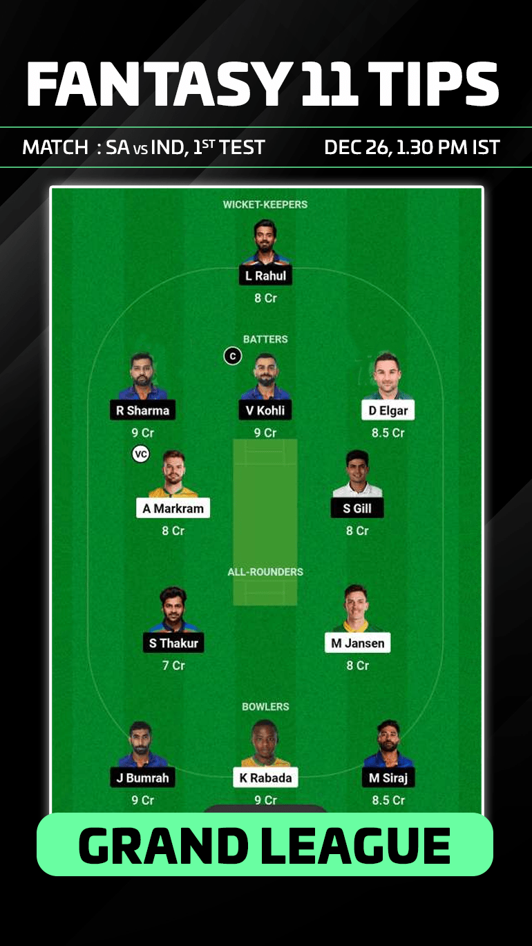 SA vs IND Dream11