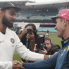 Virat Kohli and Justin Langer (Source - Twitter)