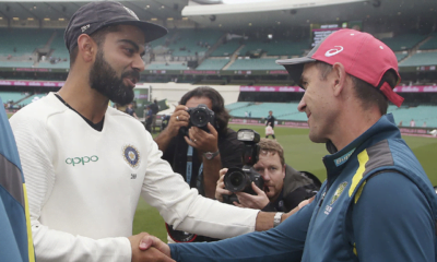 Virat Kohli and Justin Langer (Source - Twitter)