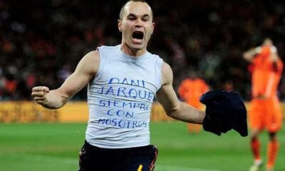 Andres Iniesta's goal in the World Cup final 2010