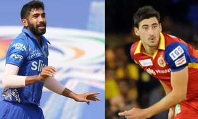 Jasprit Bumrah and Mitchell Starc (Source - Twitter)