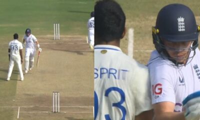 Jasprit Bumrah and Ollie Pope