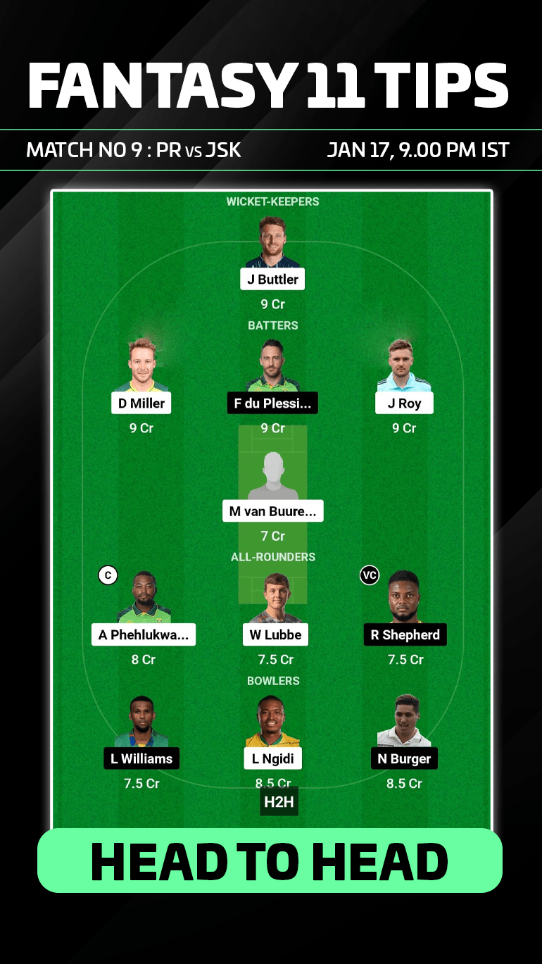 PR vs JSK Dream11