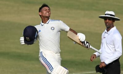 Yashasvi Jaiswal hits 3rd Test century in Rajkot Test