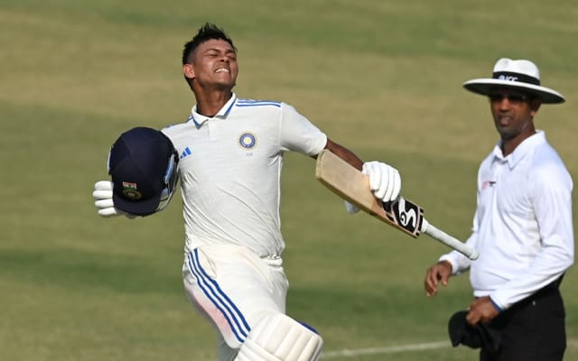 Yashasvi Jaiswal hits 3rd Test century in Rajkot Test