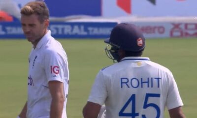 James Anderson 'exchanges words' with Rohit Sharma