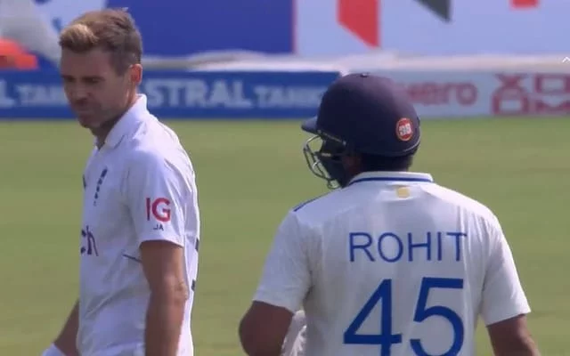 James Anderson 'exchanges words' with Rohit Sharma