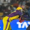 Alyssa Healy tackles pitch invader